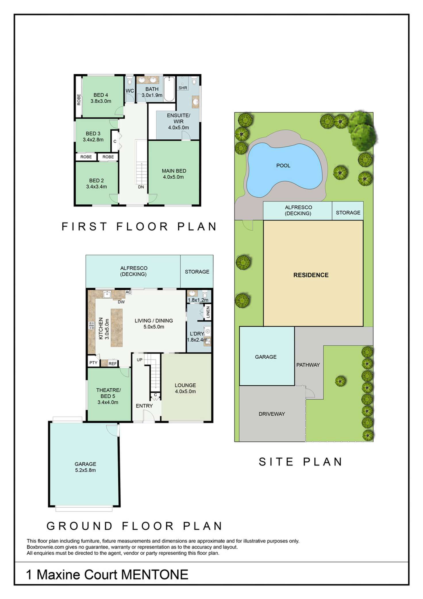 Floorplan of Homely house listing, 1 Maxine Court, Mentone VIC 3194