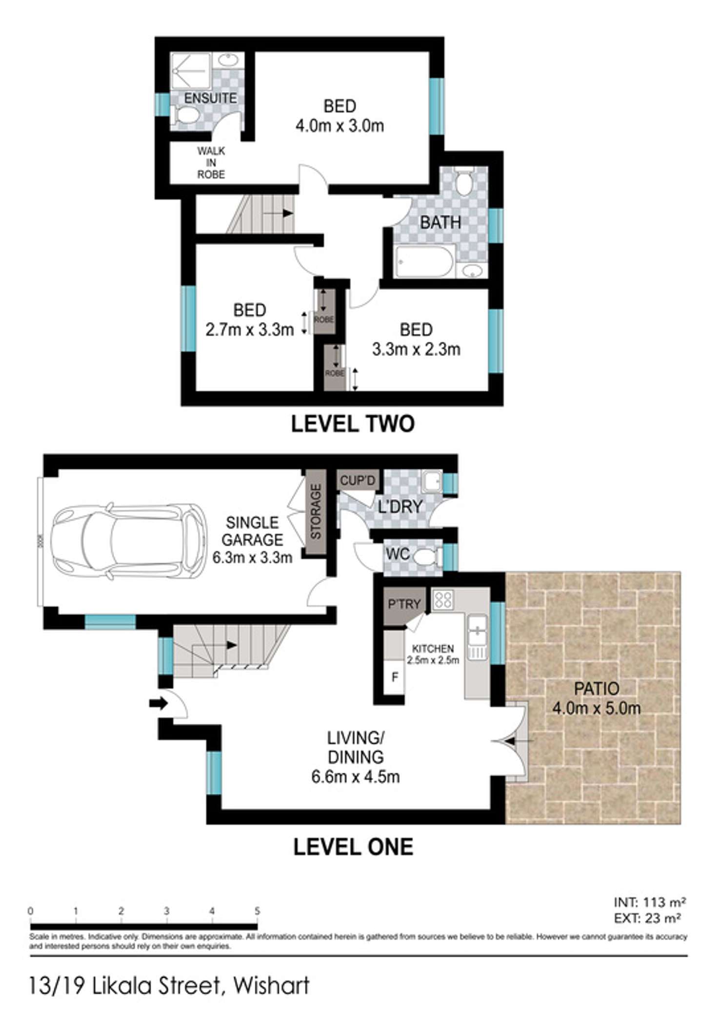 Floorplan of Homely townhouse listing, 13/19 Likala Street, Wishart QLD 4122