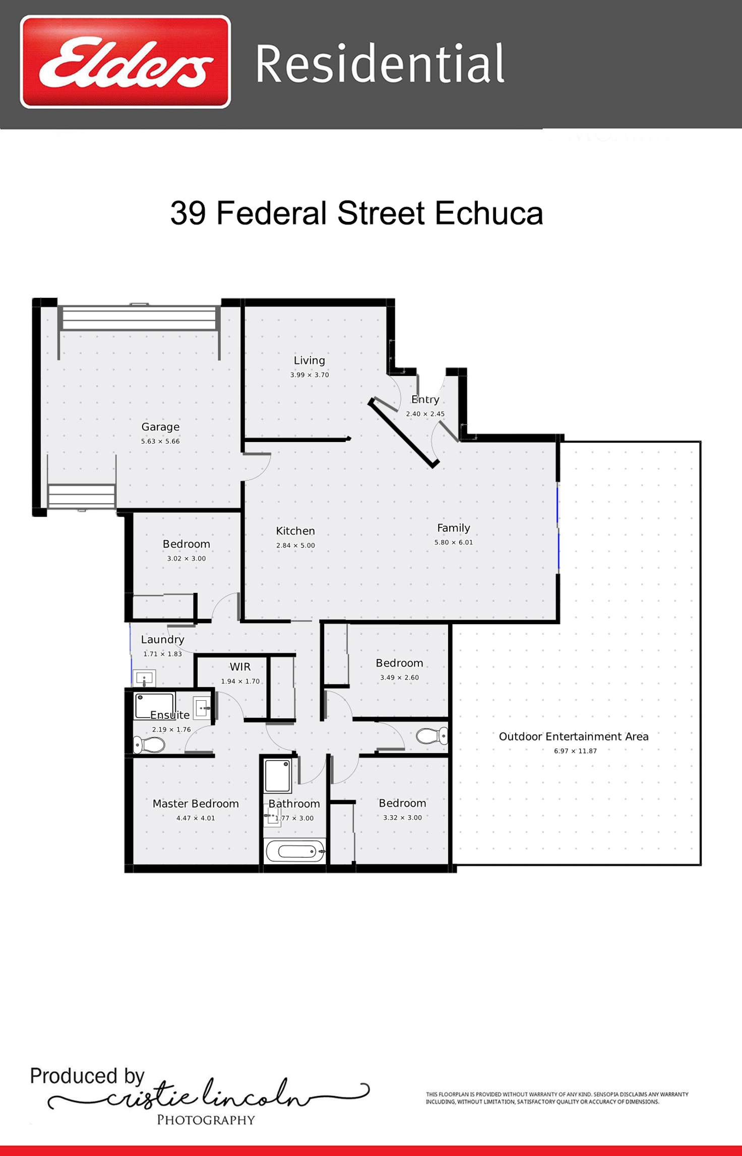 Floorplan of Homely house listing, 39 Federal Street, Echuca VIC 3564