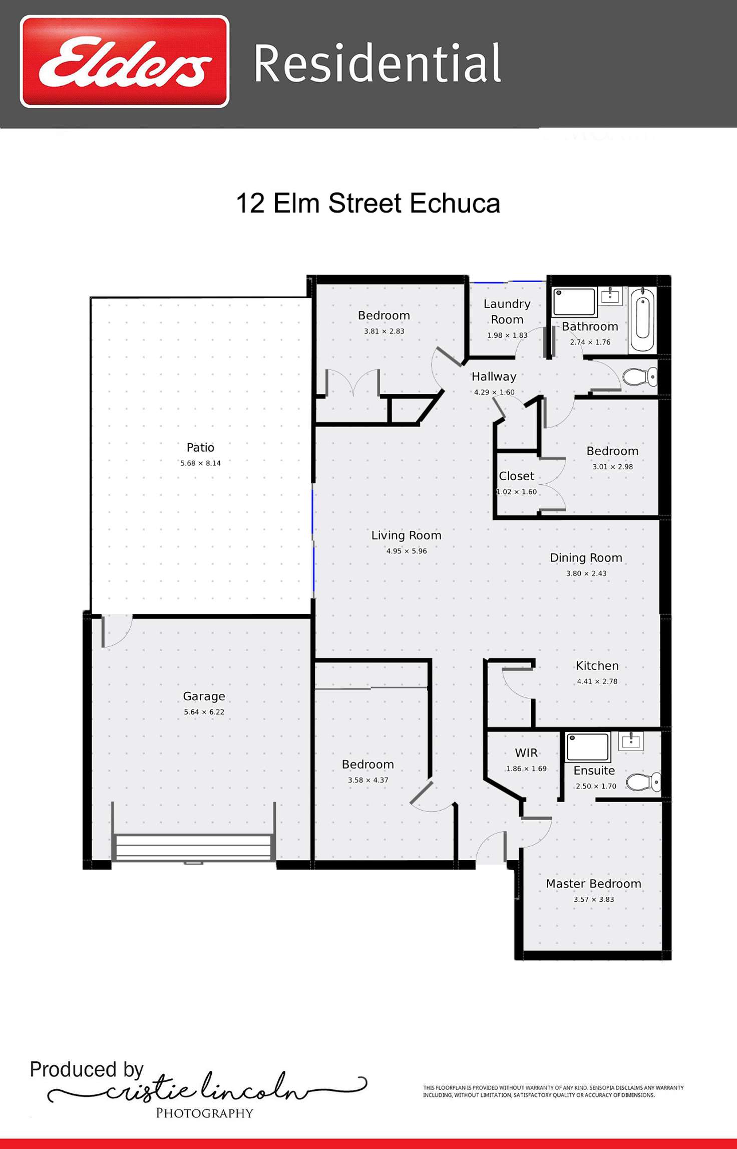 Floorplan of Homely house listing, 12 Elm Street, Echuca VIC 3564