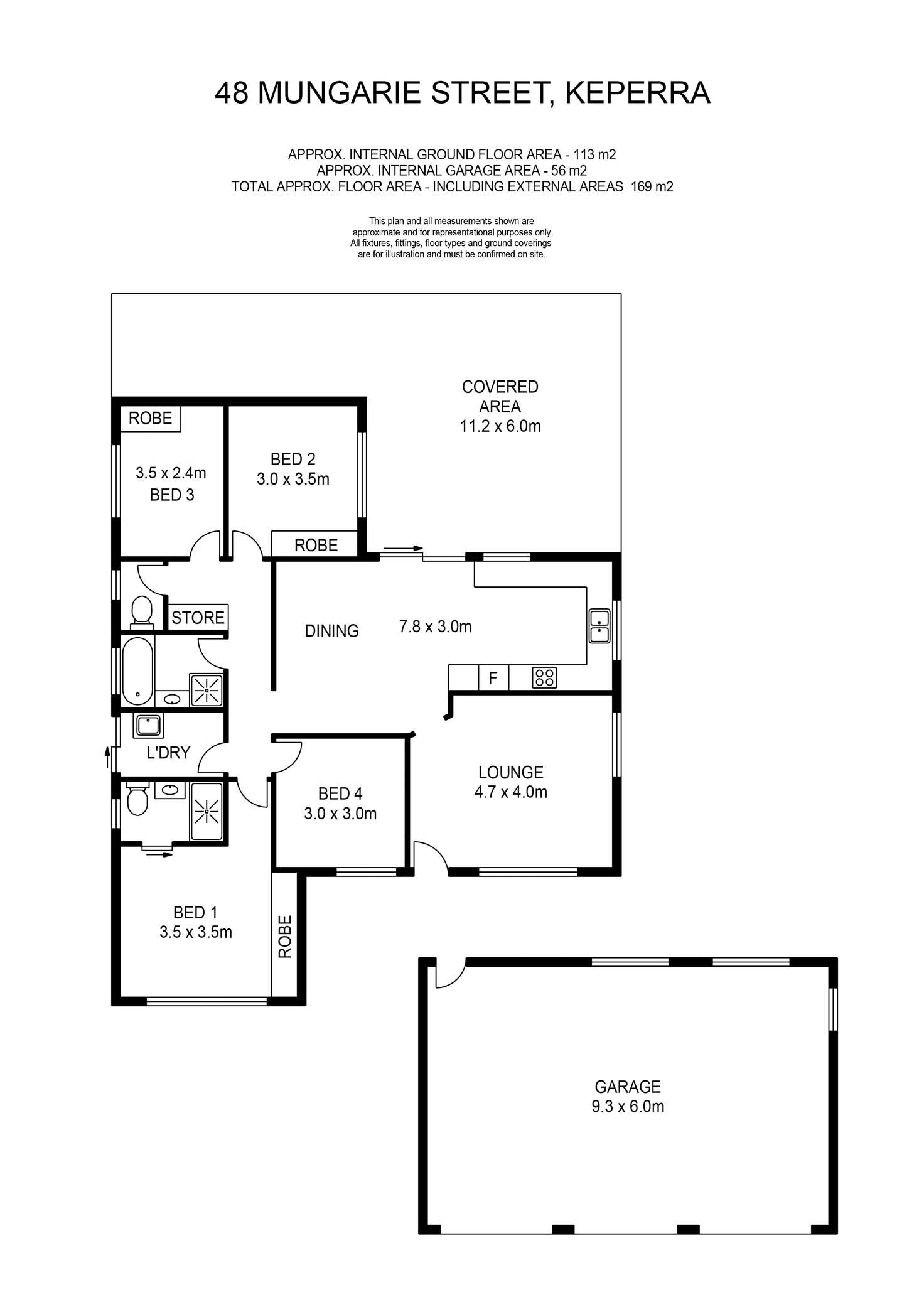 Floorplan of Homely house listing, 48 Mungarie St, Keperra QLD 4054