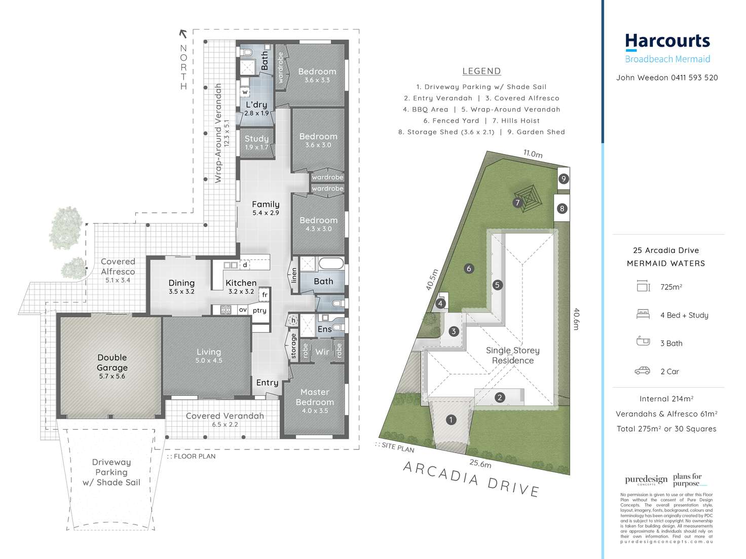 Floorplan of Homely house listing, 25 Arcadia Drive, Mermaid Waters QLD 4218
