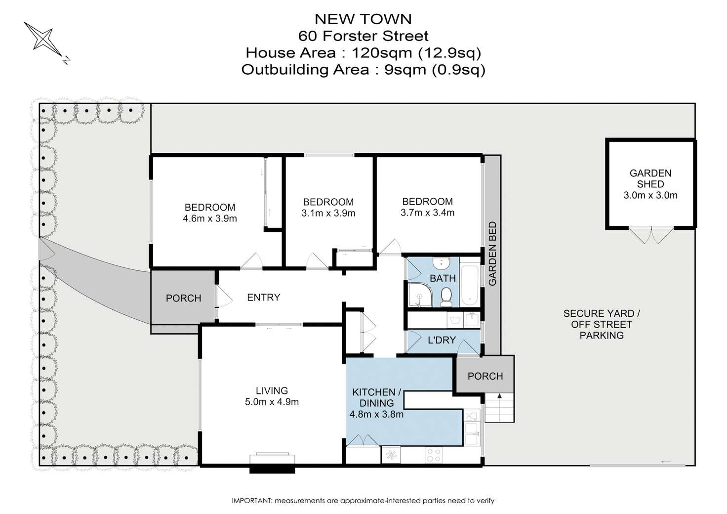 Floorplan of Homely house listing, 60 Forster Street, New Town TAS 7008