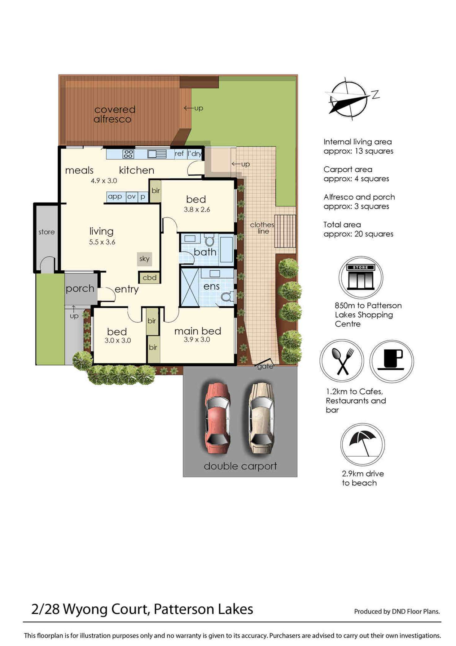 Floorplan of Homely house listing, 2/28 Wyong Court, Patterson Lakes VIC 3197