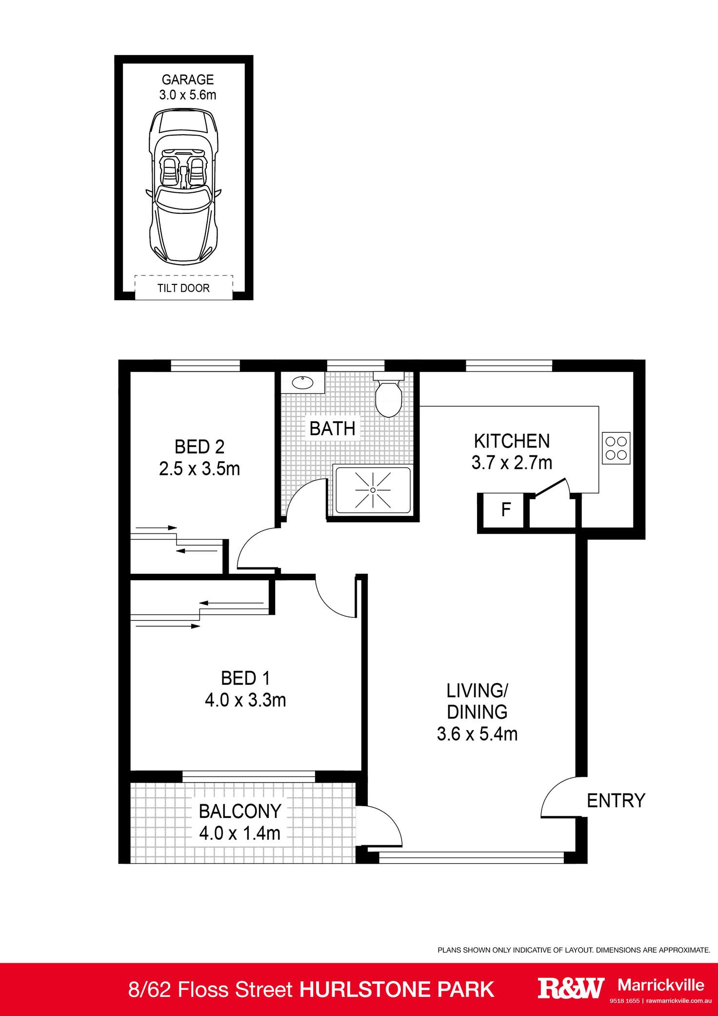 Floorplan of Homely unit listing, 8/62 Floss Street, Hurlstone Park NSW 2193