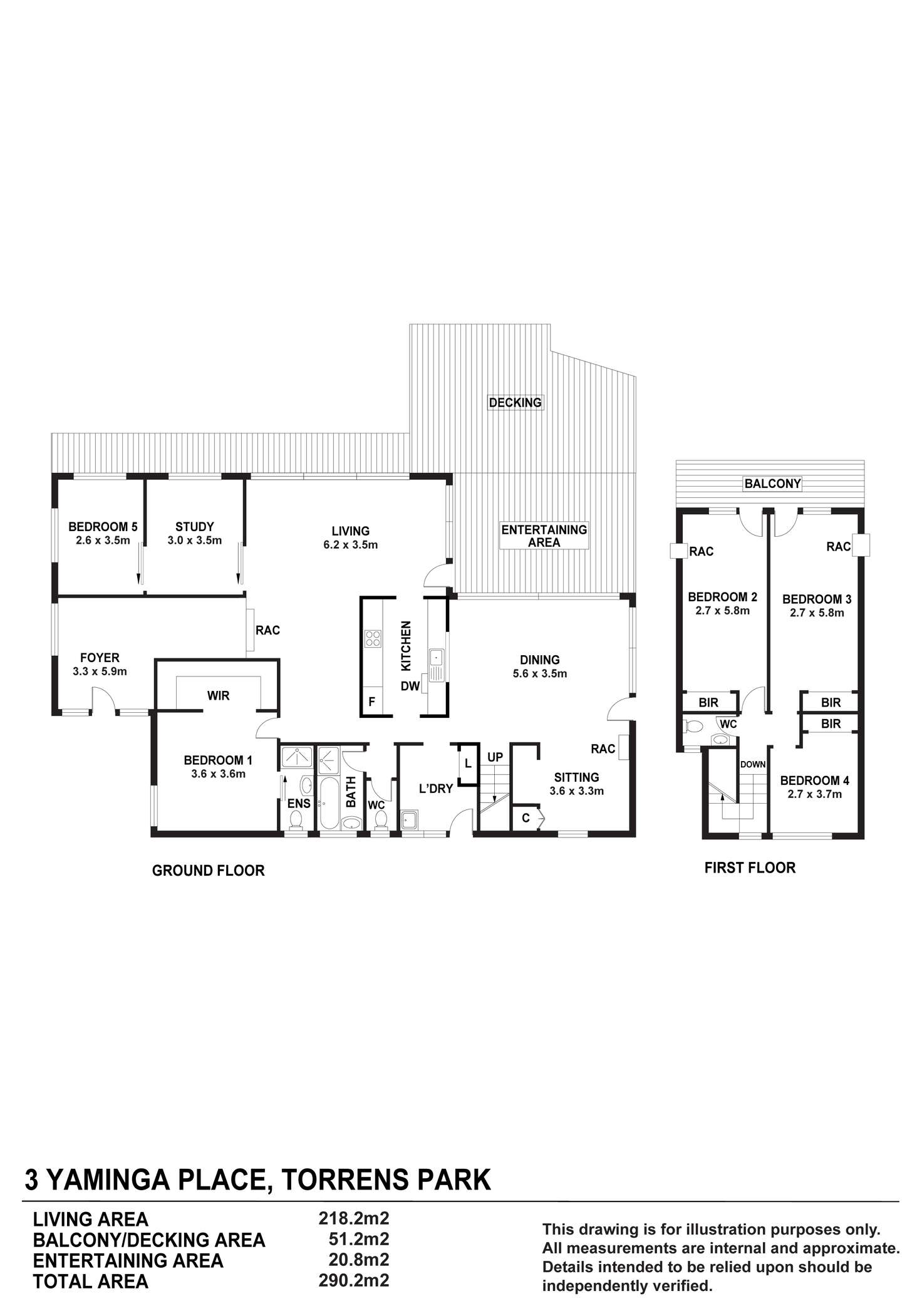 Floorplan of Homely house listing, 3 Yaminga Place, Torrens Park SA 5062