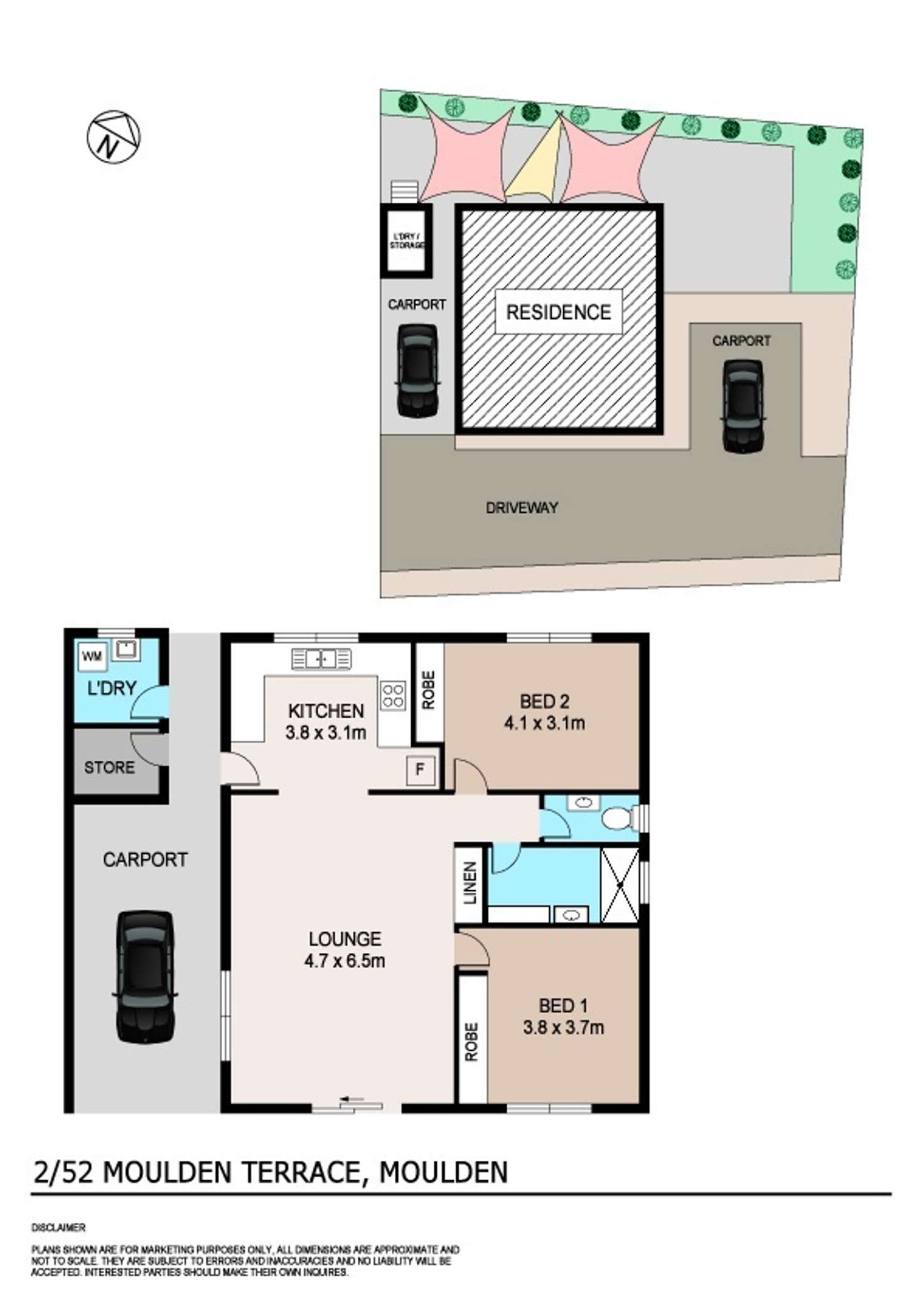 Floorplan of Homely semiDetached listing, 2/52 Moulden Terrace, Moulden NT 830