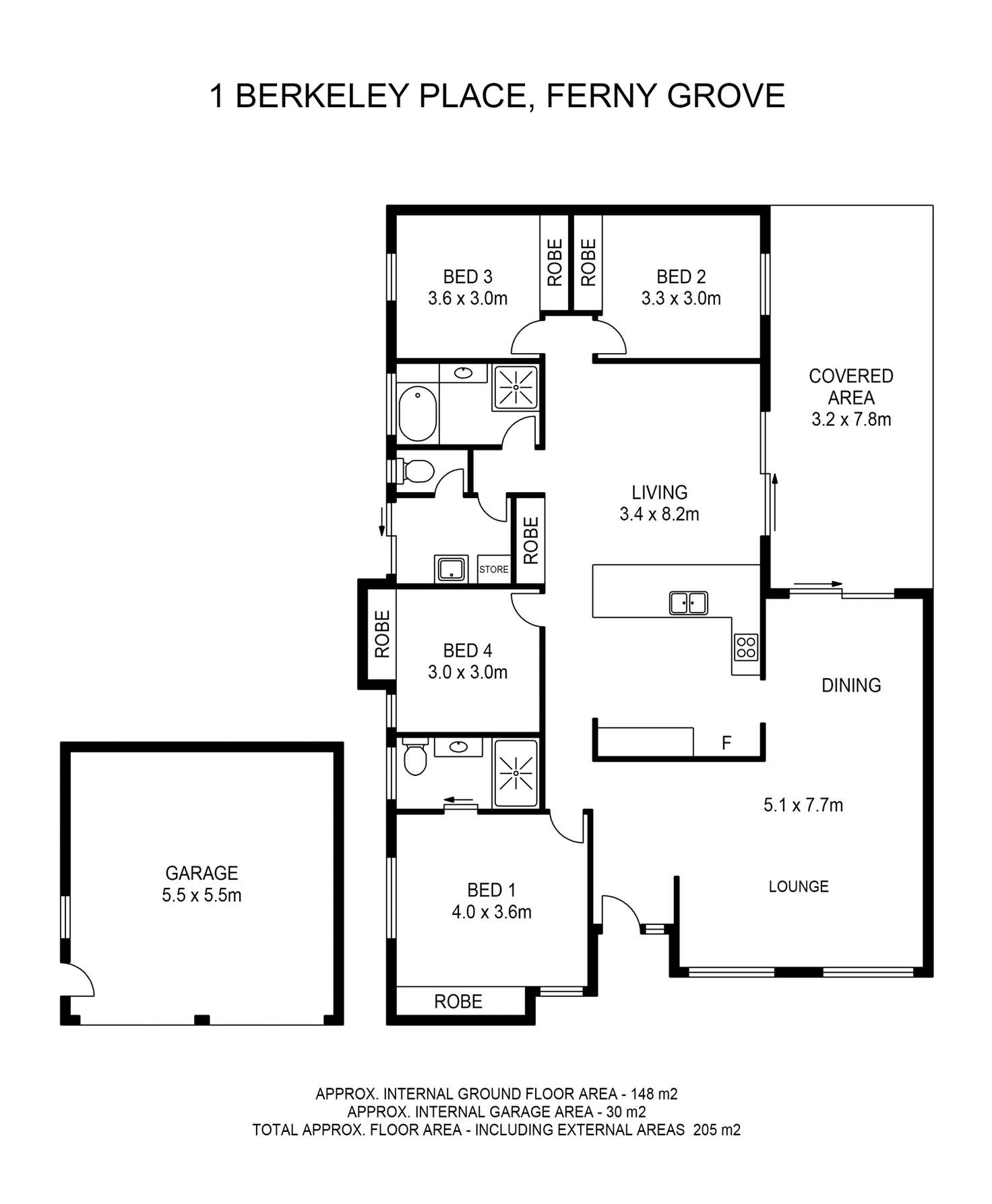 Floorplan of Homely house listing, 11 Berkeley Place, Ferny Grove QLD 4055