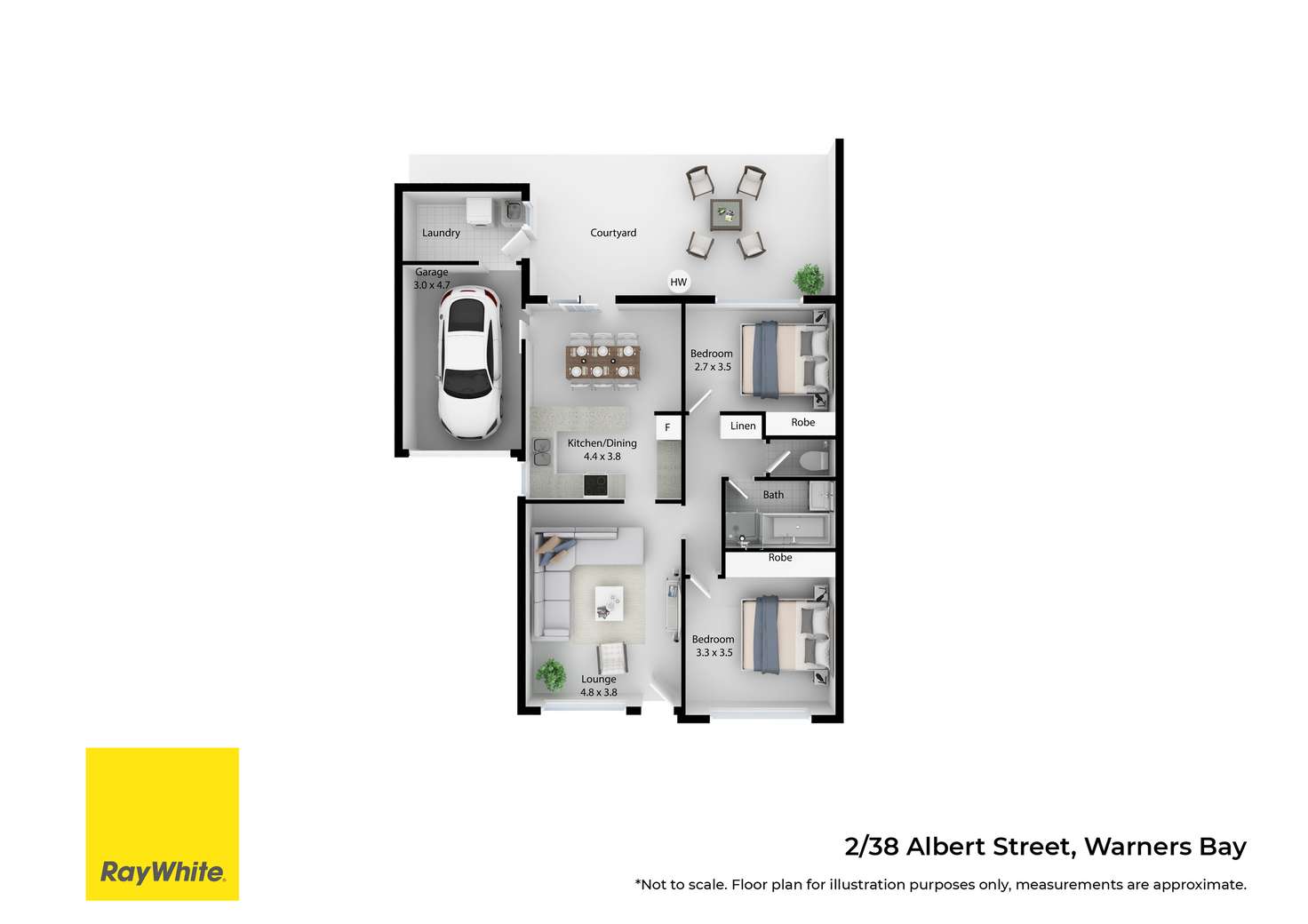 Floorplan of Homely villa listing, 2/38 Albert Street, Warners Bay NSW 2282