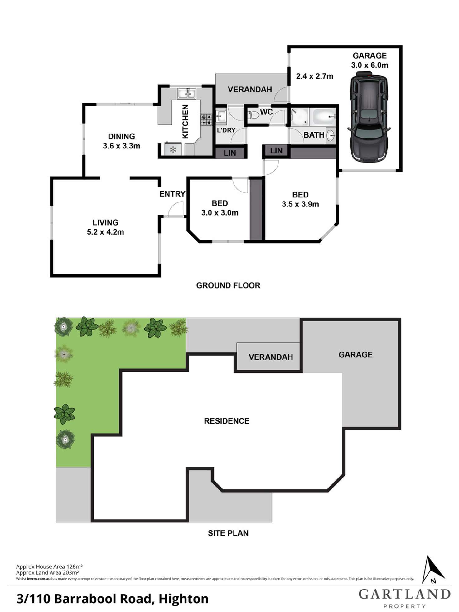 Floorplan of Homely house listing, 3/110 Barrabool Road, Highton VIC 3216