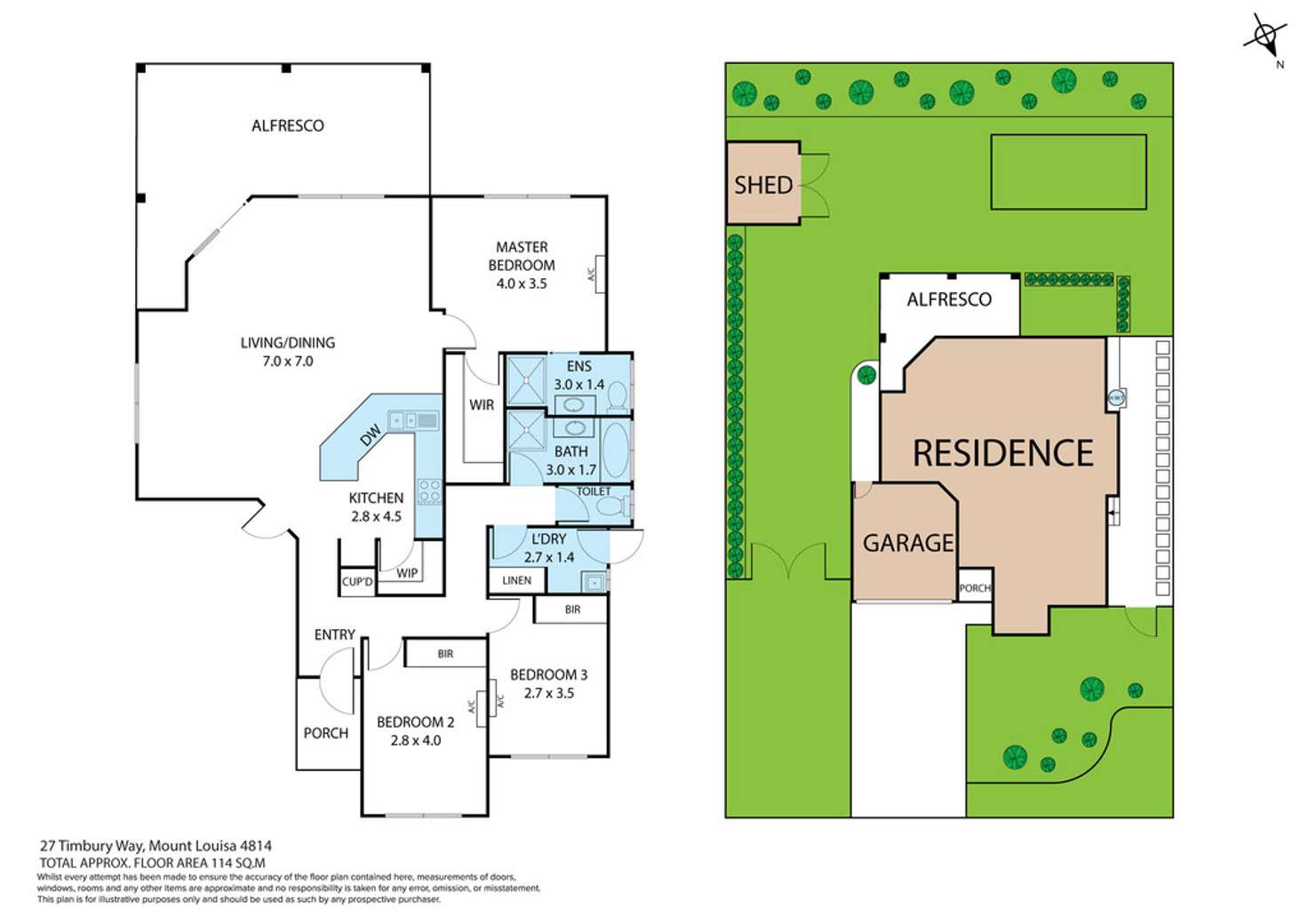 Floorplan of Homely house listing, 27 Timbury Way, Mount Louisa QLD 4814