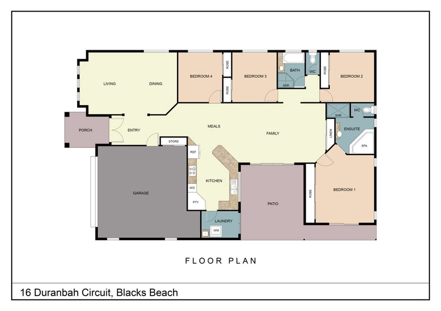 Floorplan of Homely house listing, 16 Duranbah Circuit, Blacks Beach QLD 4740