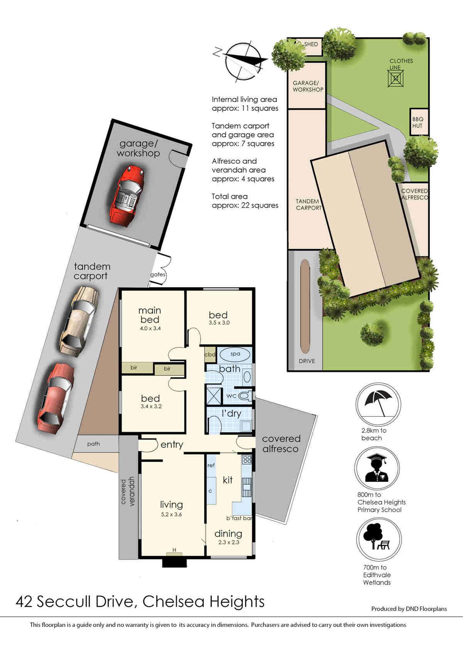 Floorplan of Homely house listing, 42 Seccull Drive, Chelsea Heights VIC 3196