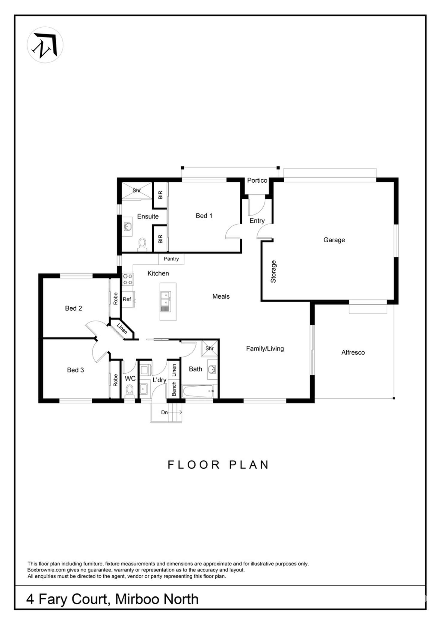 Floorplan of Homely house listing, 4 Fary Court, Mirboo North VIC 3871