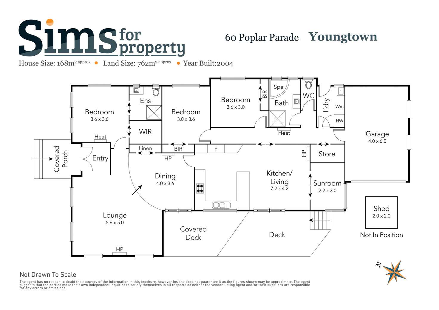 Floorplan of Homely house listing, 60 Poplar Parade, Youngtown TAS 7249