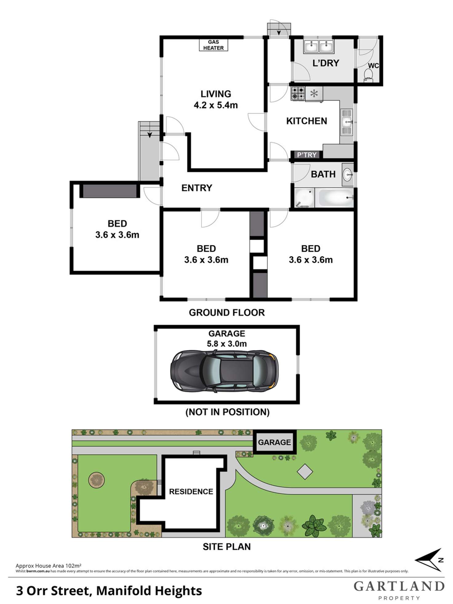 Floorplan of Homely house listing, 3 Orr Street, Manifold Heights VIC 3218