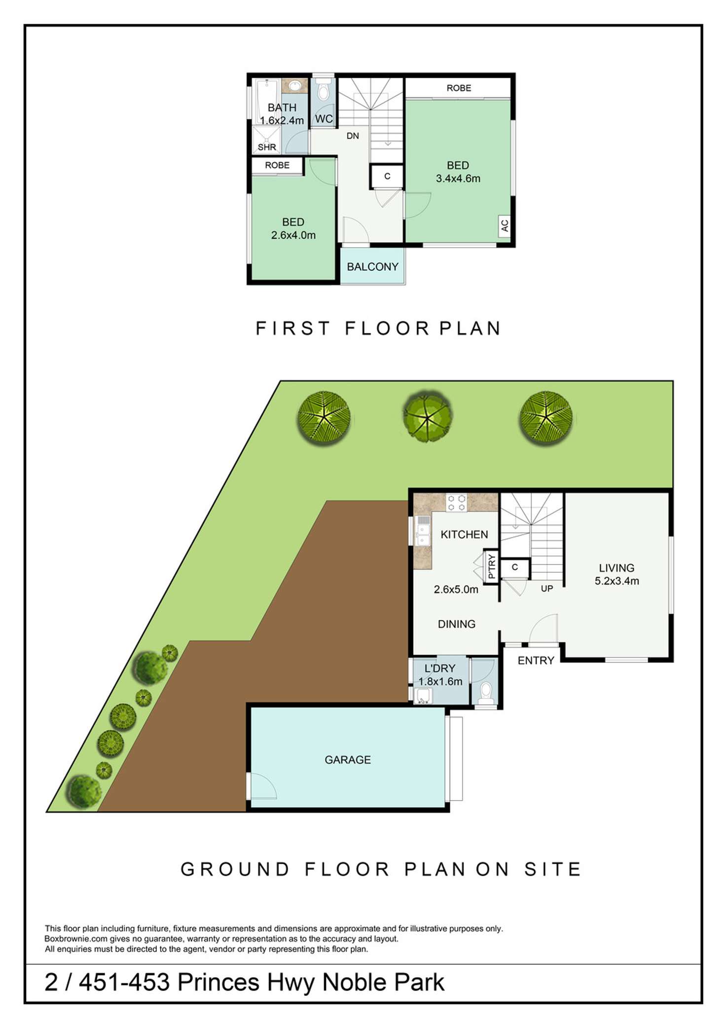 Floorplan of Homely unit listing, 2/451 Princes Highway, Noble Park VIC 3174