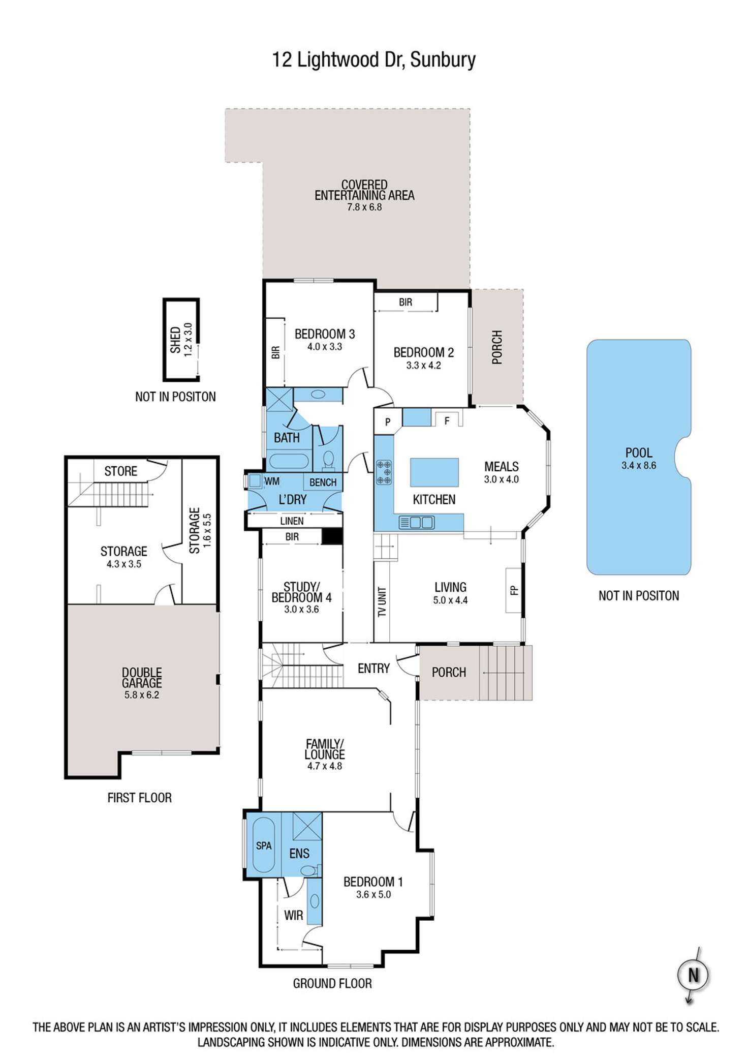 Floorplan of Homely house listing, 12 Lightwood Drive, Sunbury VIC 3429