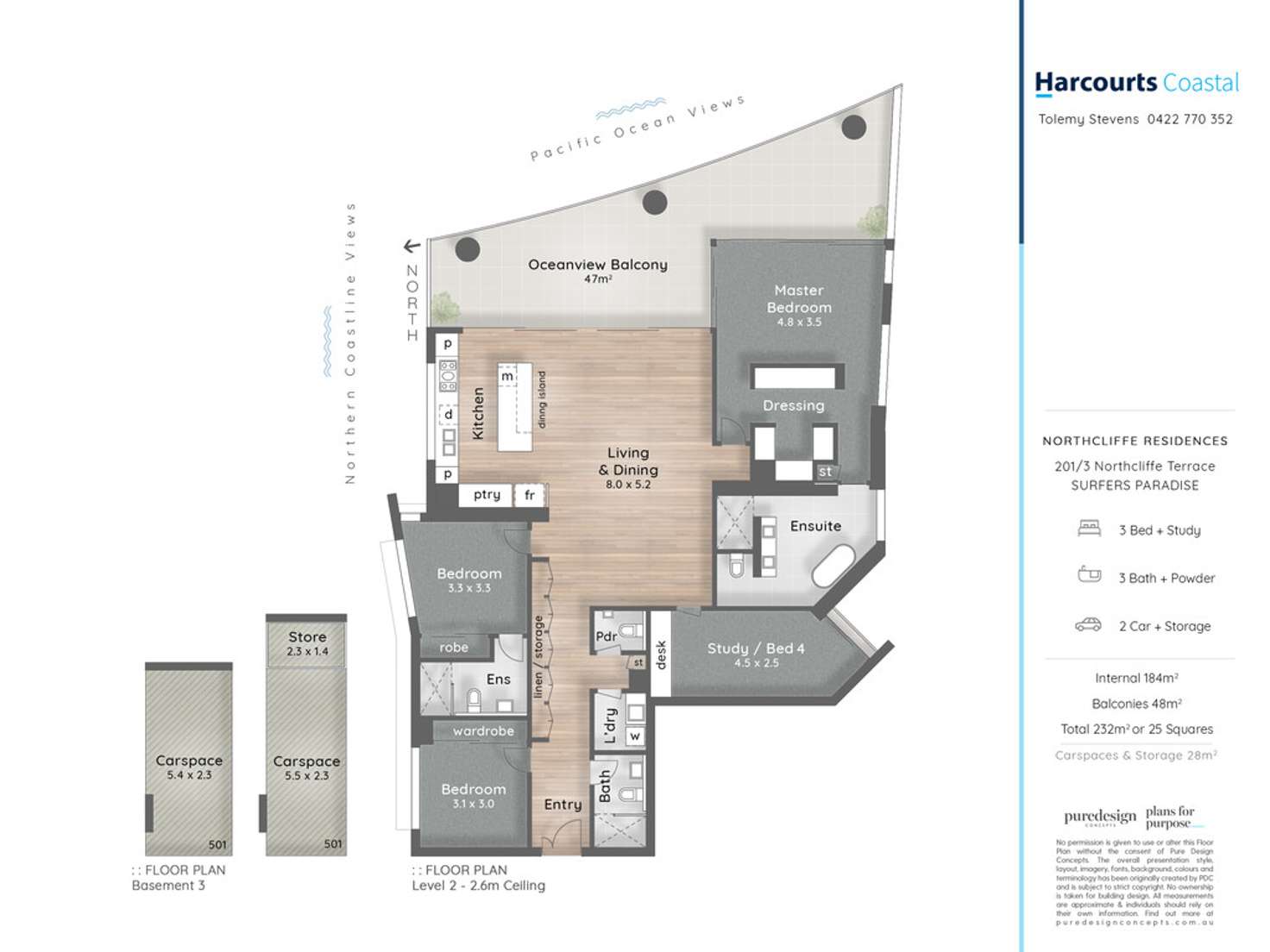 Floorplan of Homely apartment listing, 201/3 Northcliffe Terrace, Surfers Paradise QLD 4217