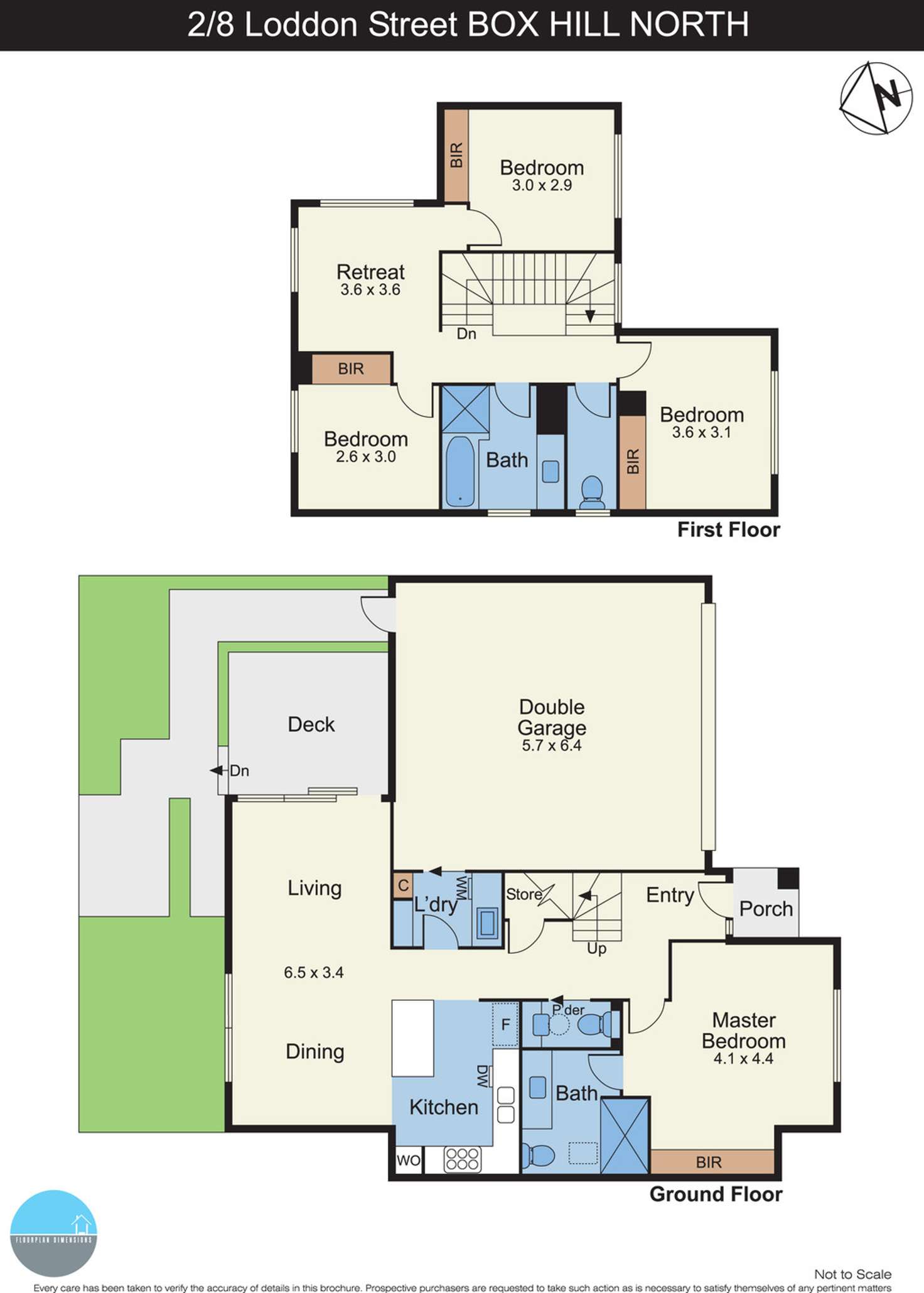 Floorplan of Homely townhouse listing, 2/8 Loddon Street, Box Hill North VIC 3129