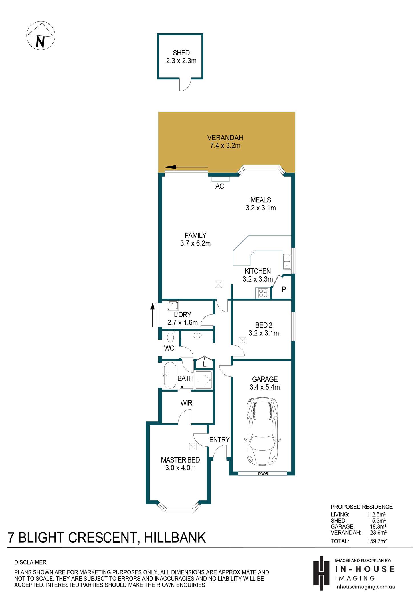 Floorplan of Homely house listing, 7 Blight Crescent, Hillbank SA 5112
