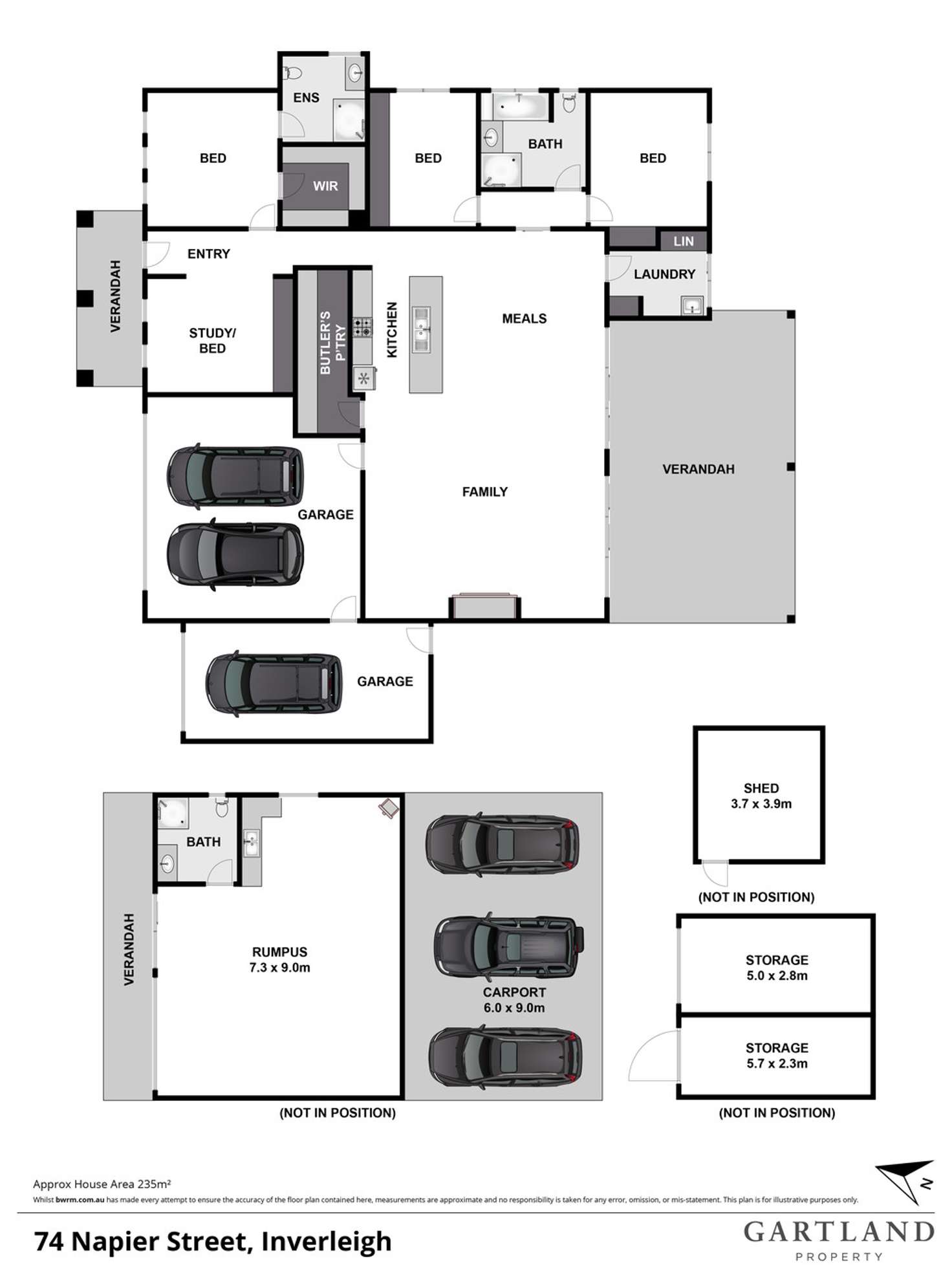 Floorplan of Homely house listing, 74 Napier Street, Inverleigh VIC 3321