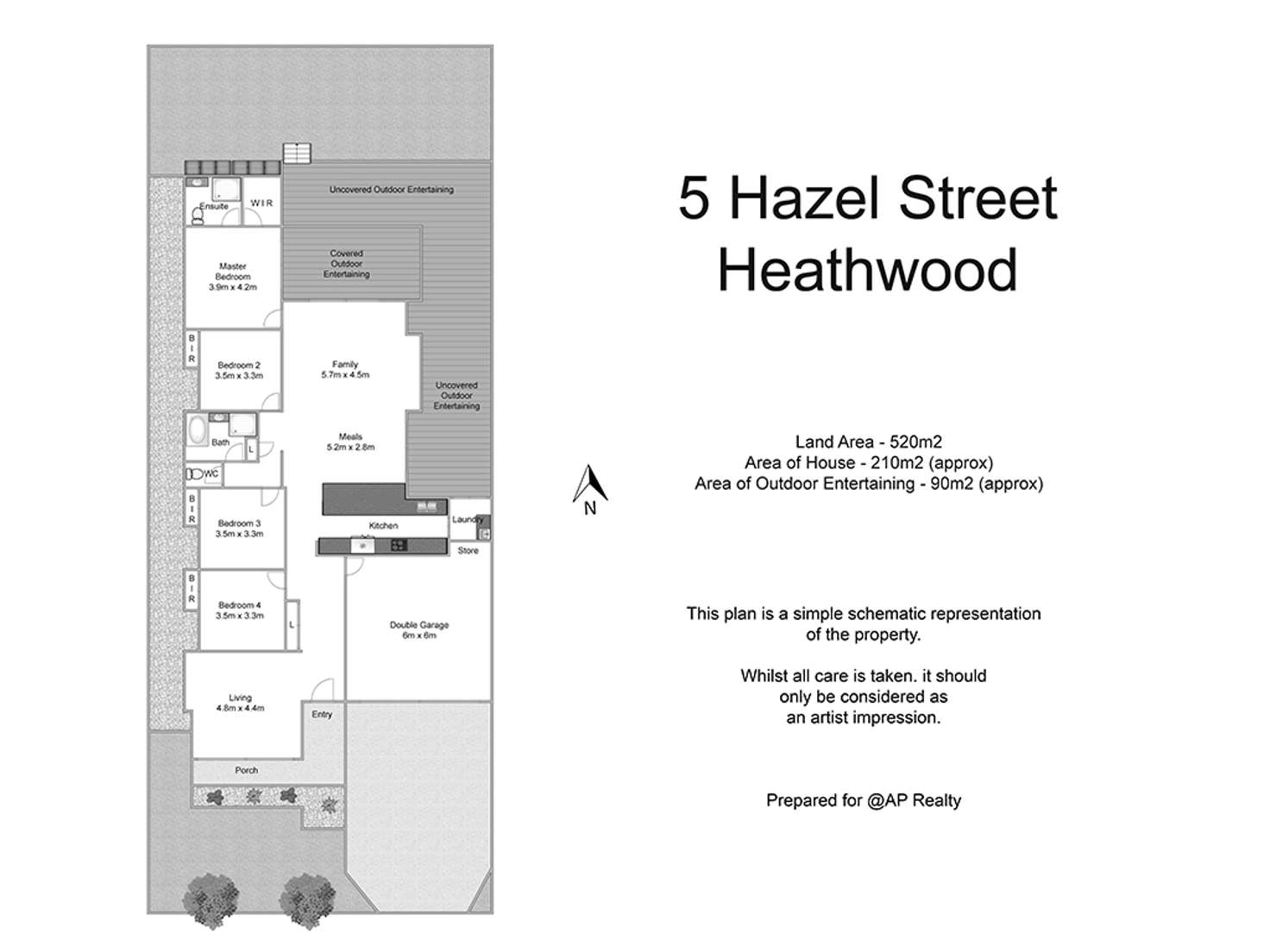 Floorplan of Homely house listing, 5 Hazel Street, Heathwood QLD 4110