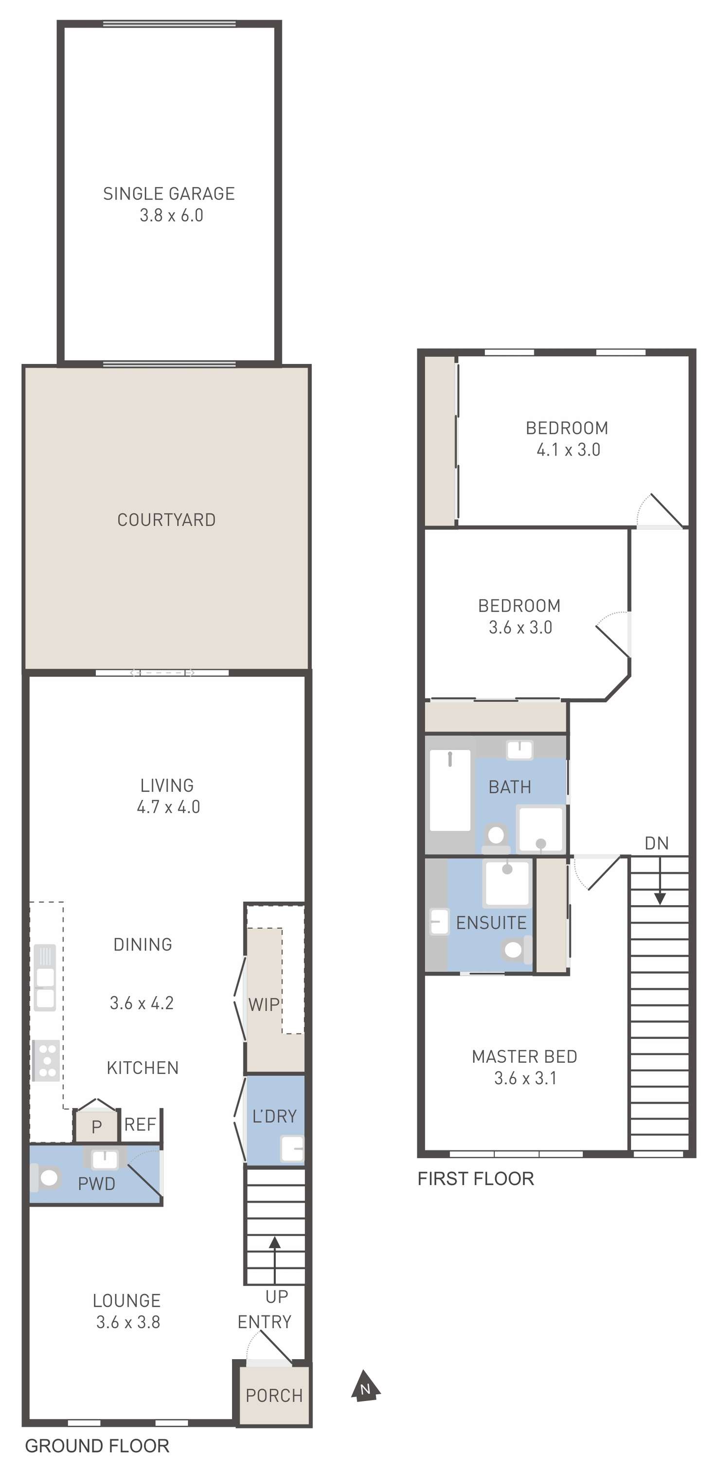 Floorplan of Homely townhouse listing, 42 Bursaria Drive, Caroline Springs VIC 3023
