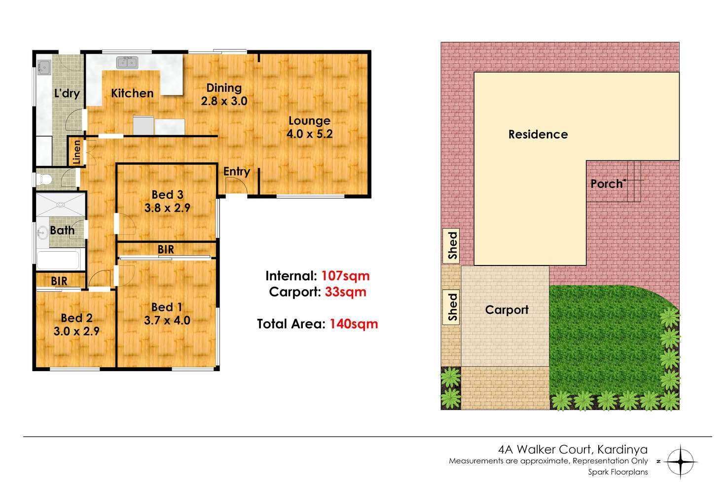 Floorplan of Homely house listing, 4A Walker Court, Kardinya WA 6163
