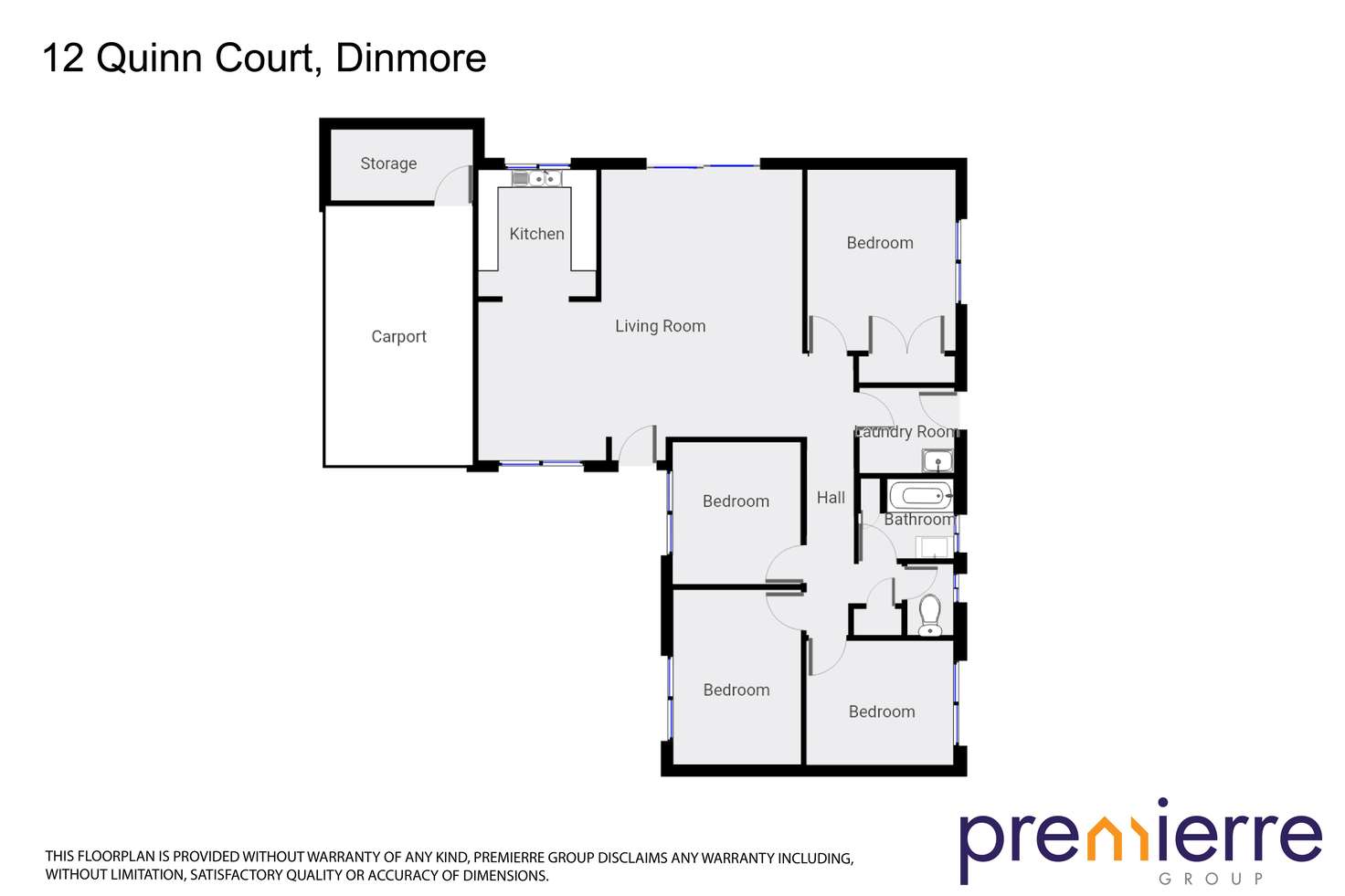 Floorplan of Homely house listing, 12 Quinn Court, Dinmore QLD 4303
