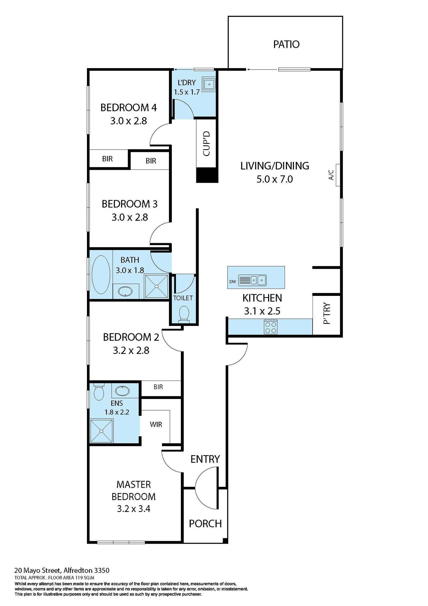 Floorplan of Homely house listing, 20 Mayo Street, Alfredton VIC 3350