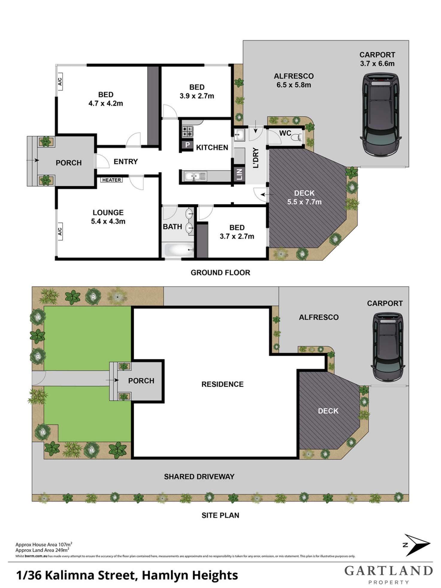 Floorplan of Homely house listing, 1/36 Kalimna Street, Hamlyn Heights VIC 3215