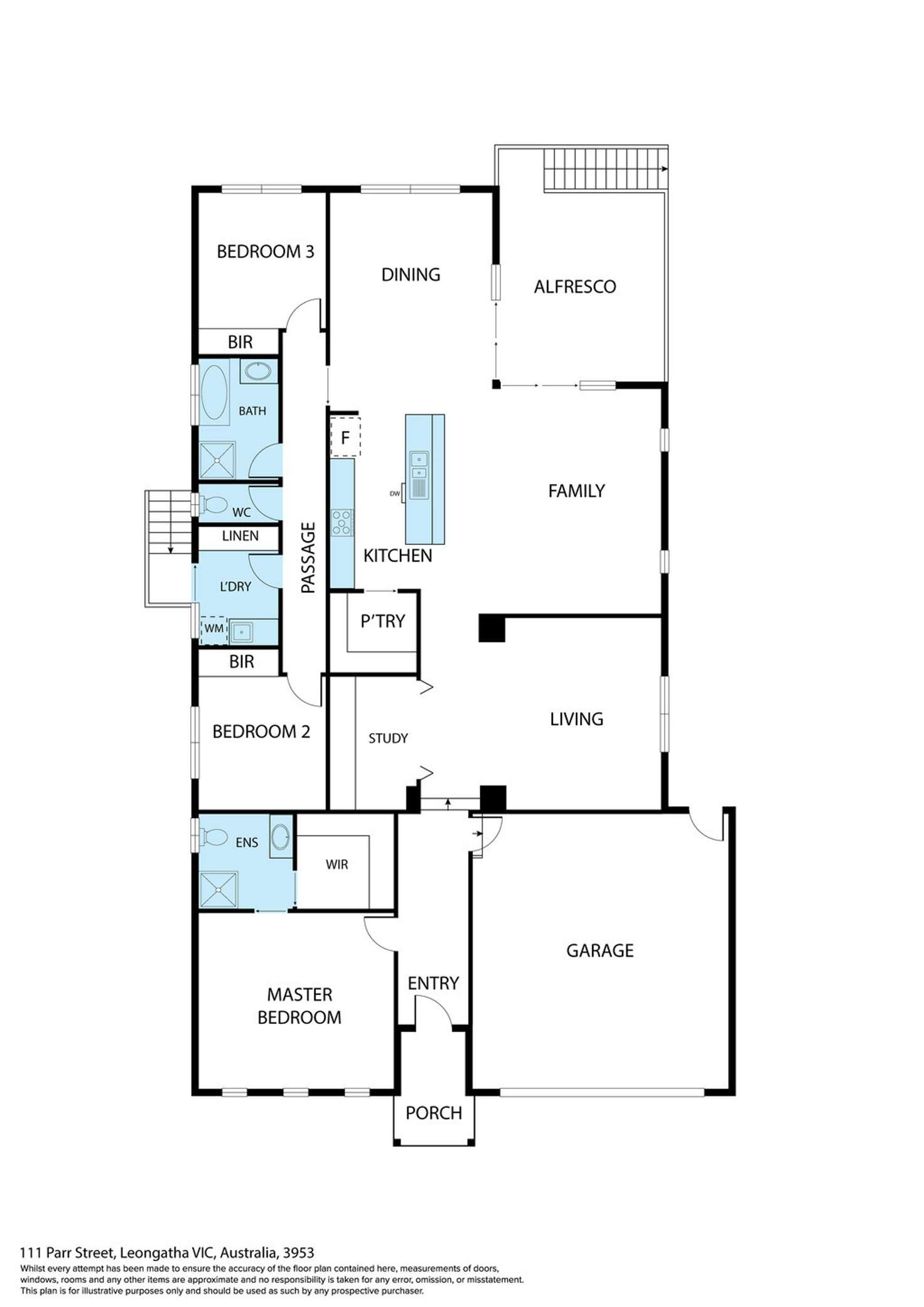 Floorplan of Homely house listing, 111 Parr Street, Leongatha VIC 3953