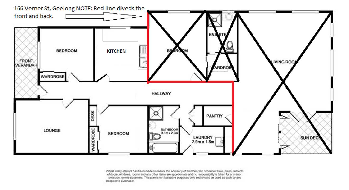 Floorplan of Homely house listing, 166 Verner St, Geelong VIC 3220