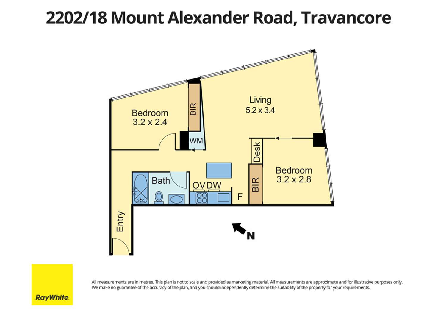 Floorplan of Homely apartment listing, 2202/18 Mt Alexander Road, Travancore VIC 3032