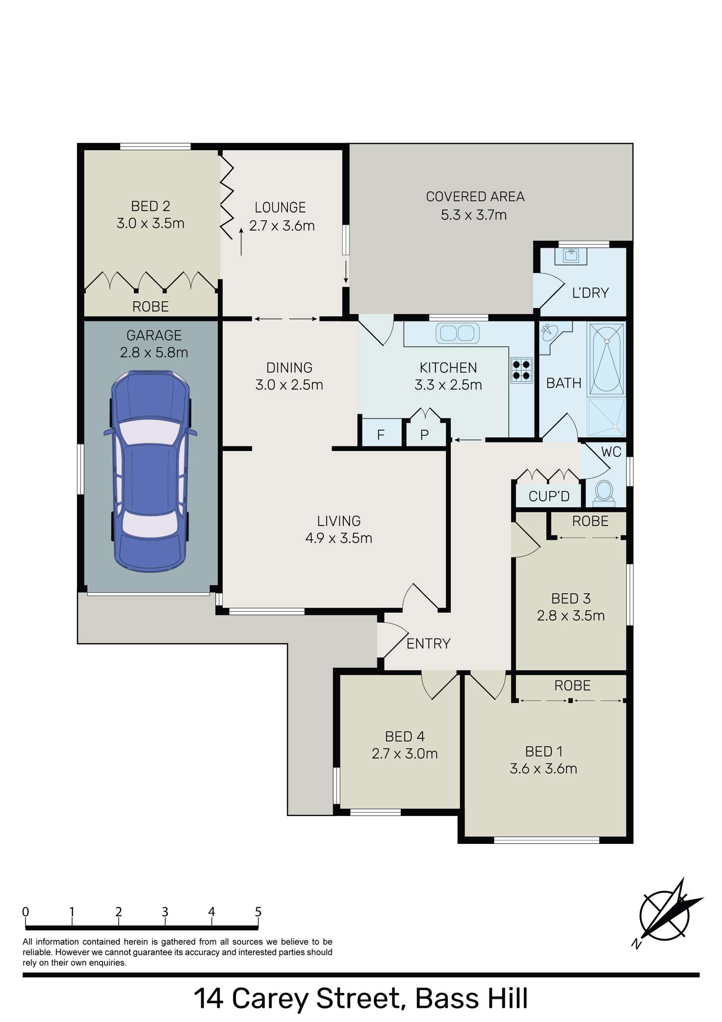 Floorplan of Homely house listing, 14 Carey Street, Bass Hill NSW 2197