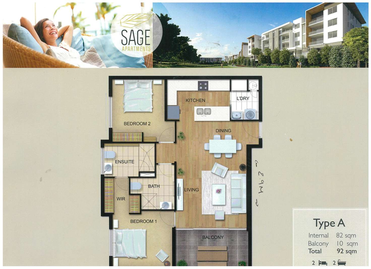 Floorplan of Homely unit listing, 6108/31 Bourton Road, Merrimac QLD 4226