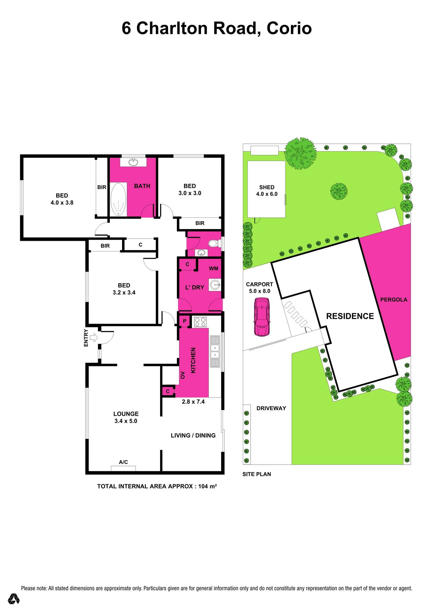 Floorplan of Homely house listing, 6 Charlton Road, Corio VIC 3214
