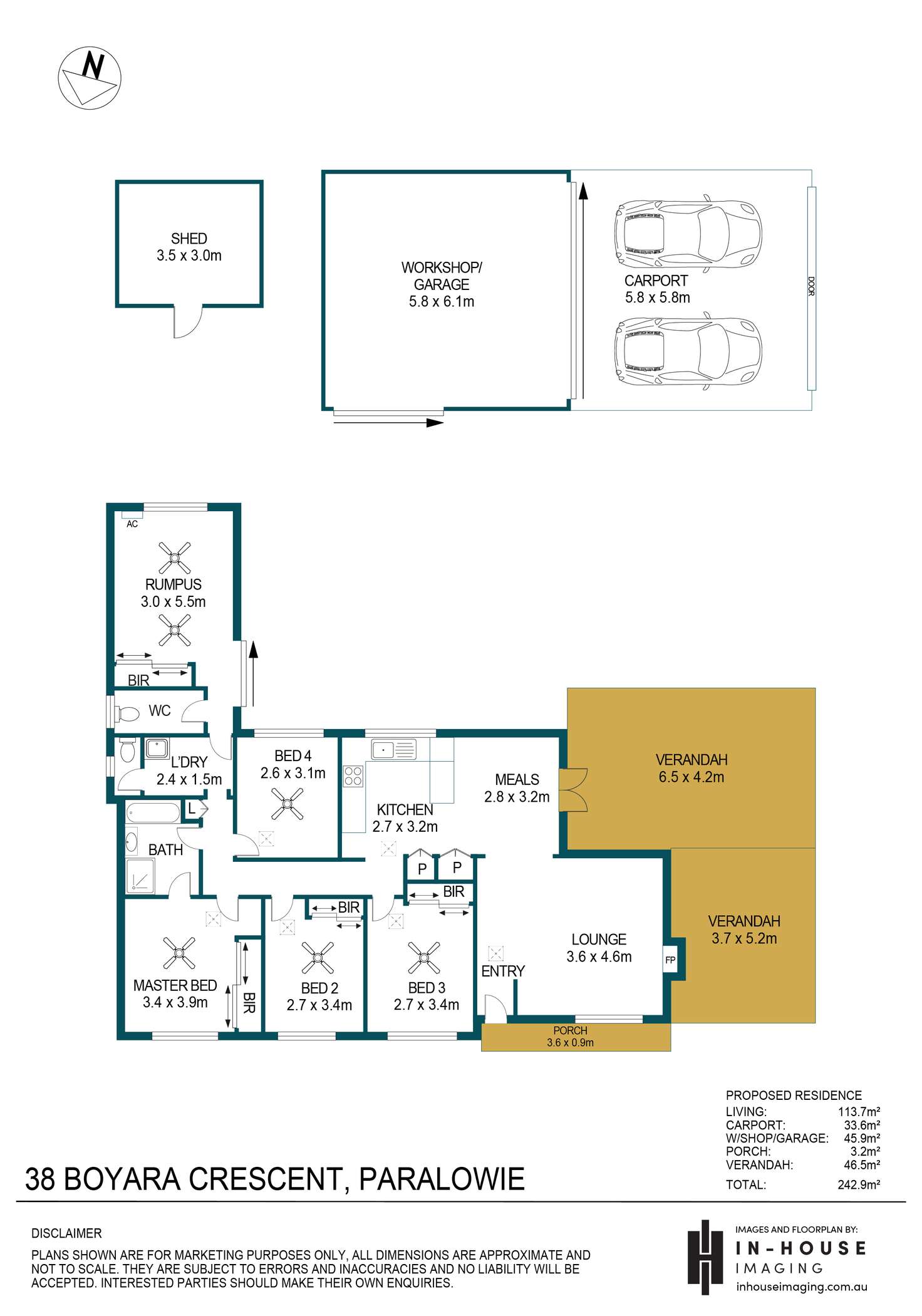 Floorplan of Homely house listing, 38 Boyara Crescent, Paralowie SA 5108