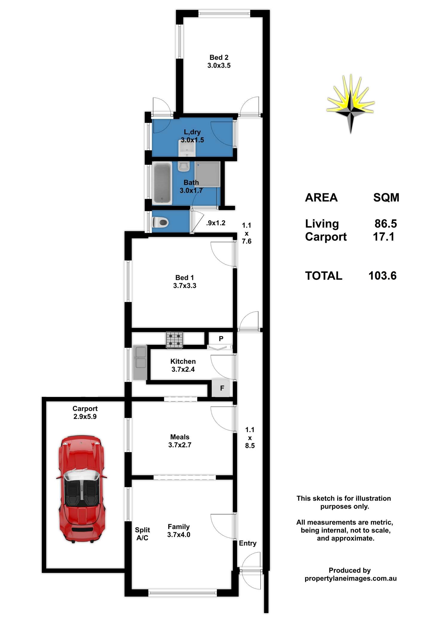 Floorplan of Homely unit listing, 11A Queen Street, Gawler SA 5118