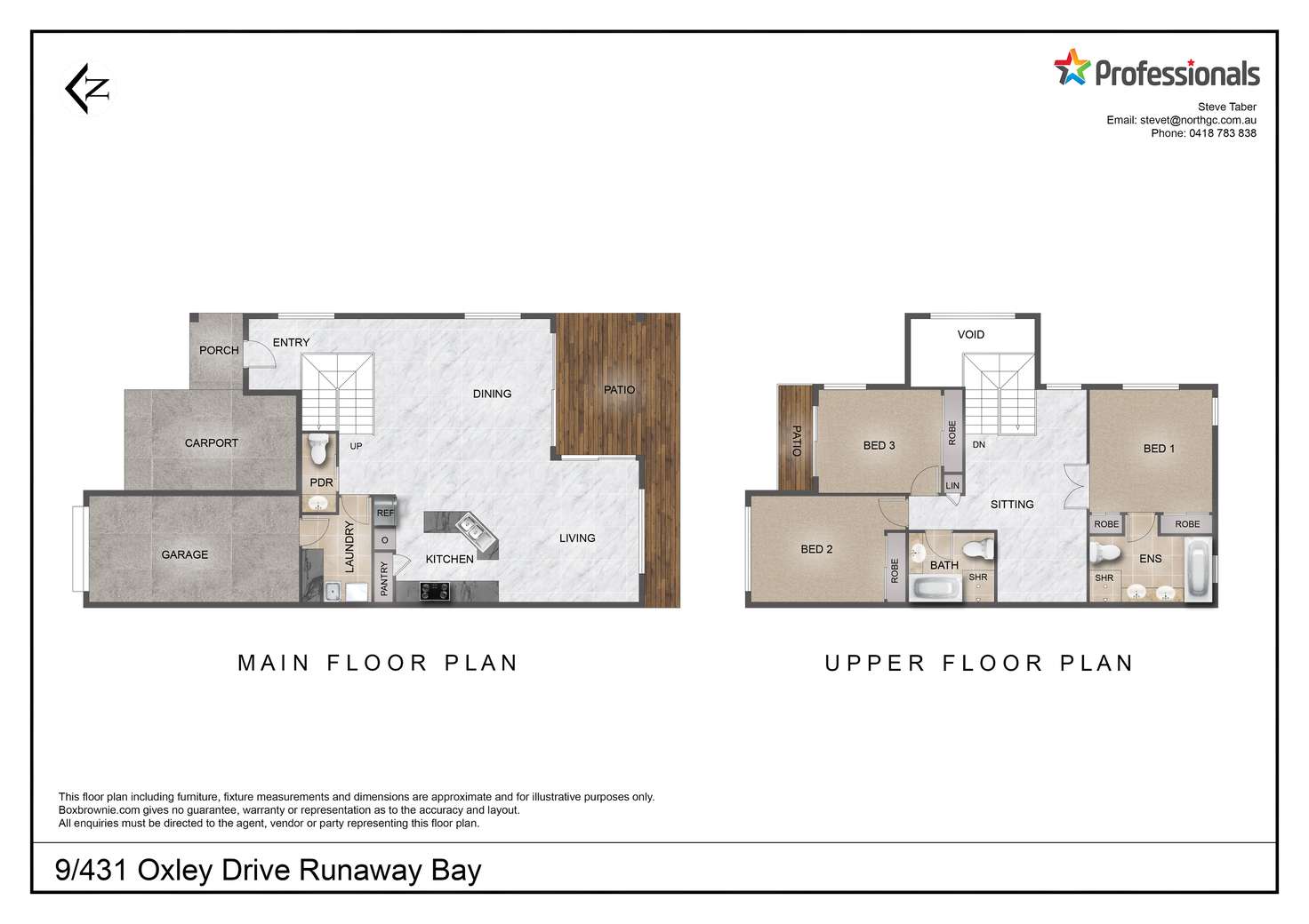 Floorplan of Homely townhouse listing, 9/431 Oxley Drive, Runaway Bay QLD 4216