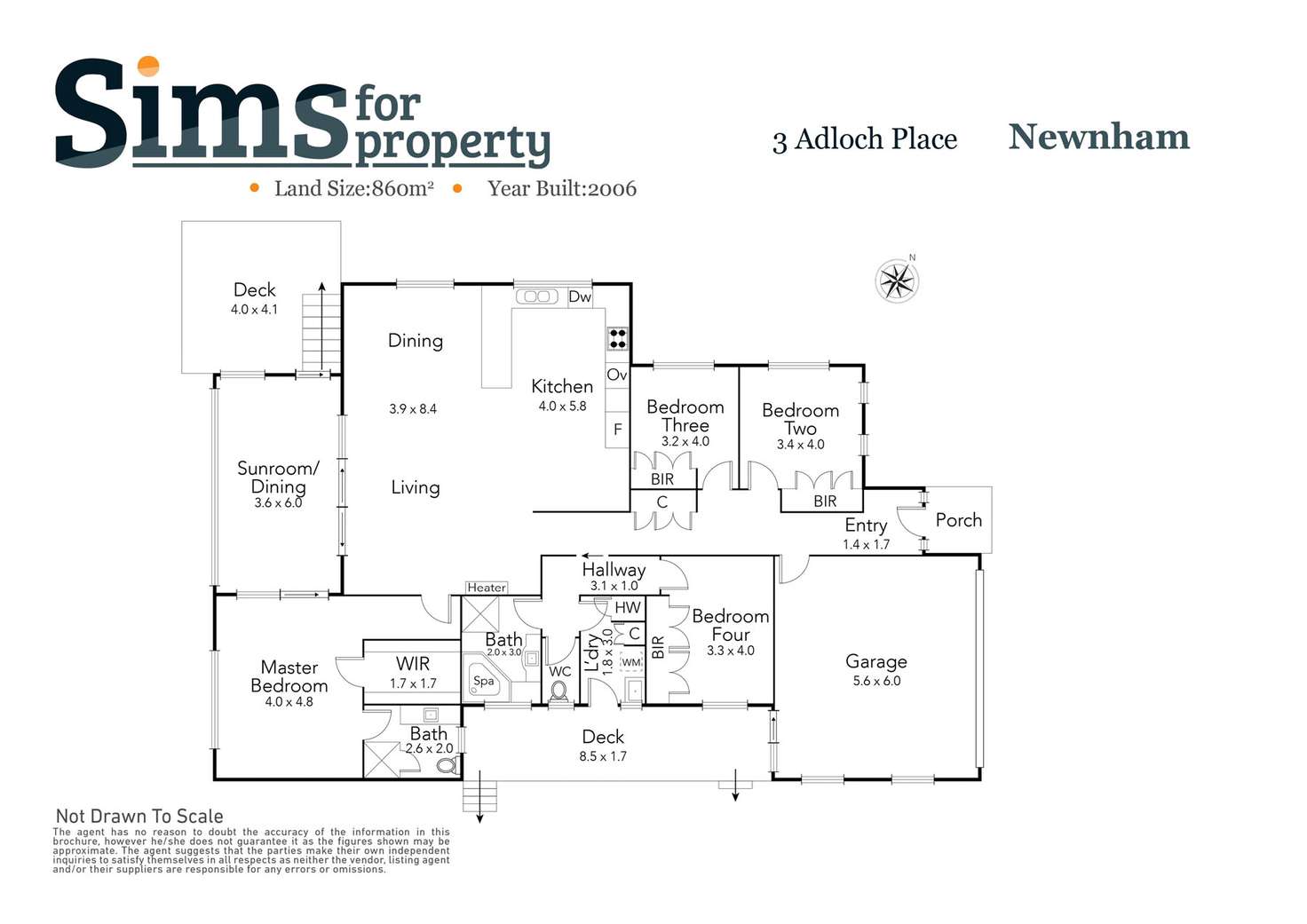 Floorplan of Homely house listing, 3 Adloch Place, Newnham TAS 7248
