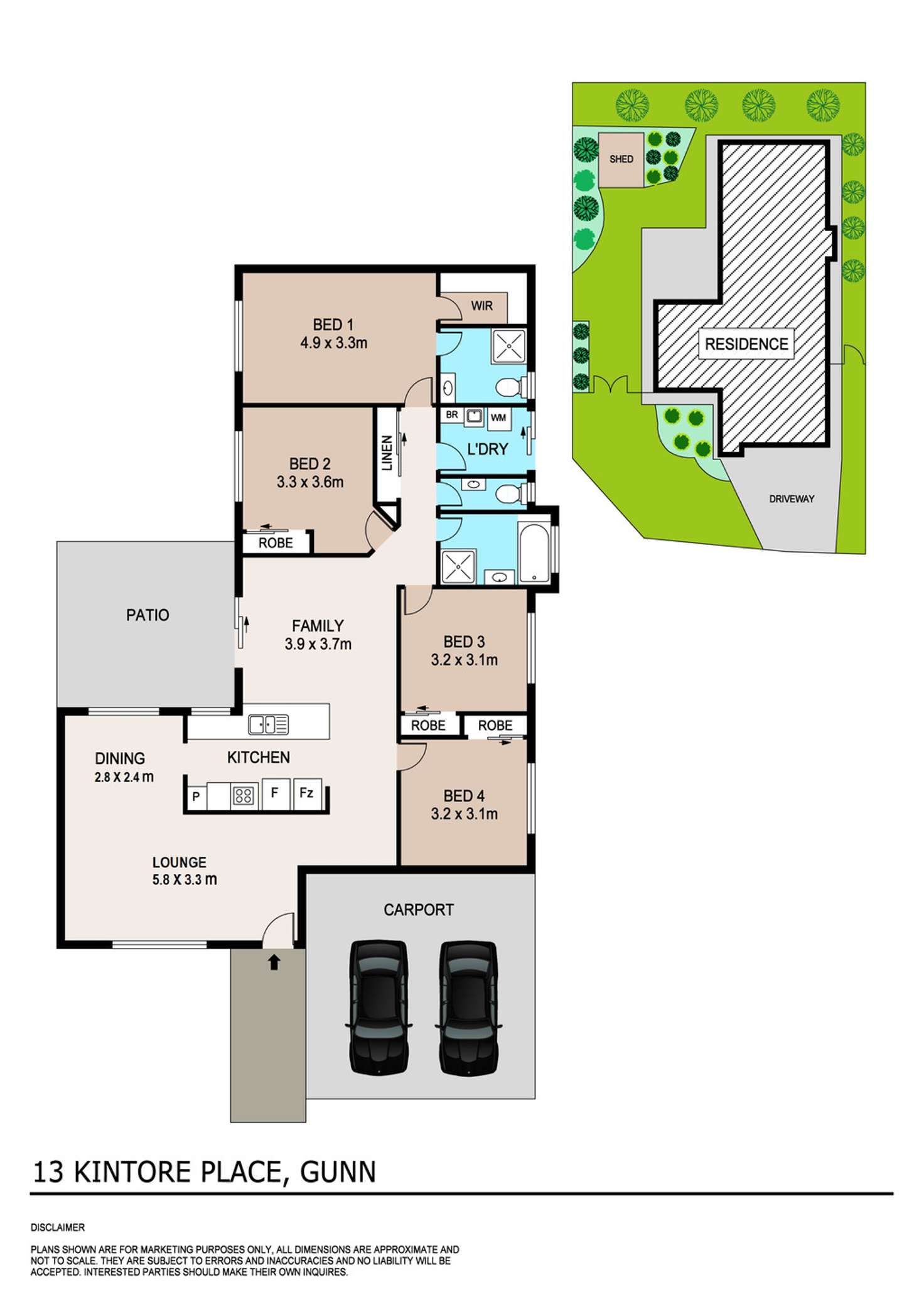 Floorplan of Homely house listing, 13 Kintore Place, Gunn NT 832