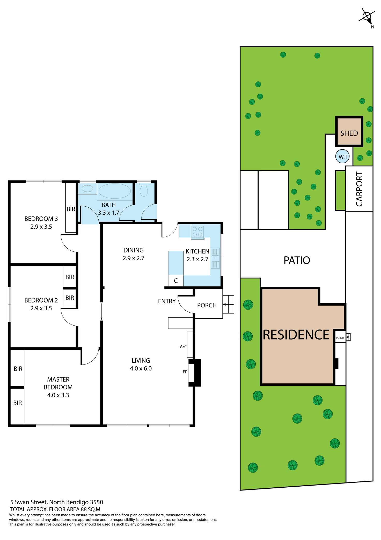 Floorplan of Homely house listing, 5 Swan Street, North Bendigo VIC 3550