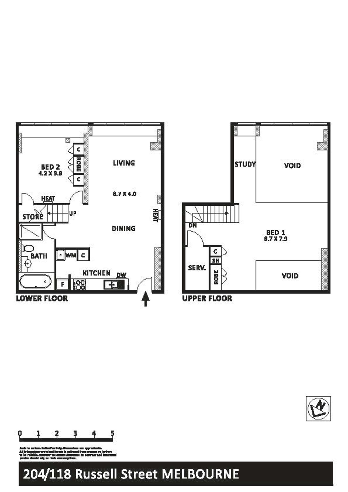 Floorplan of Homely apartment listing, 204/118 Russell Street, Melbourne VIC 3000