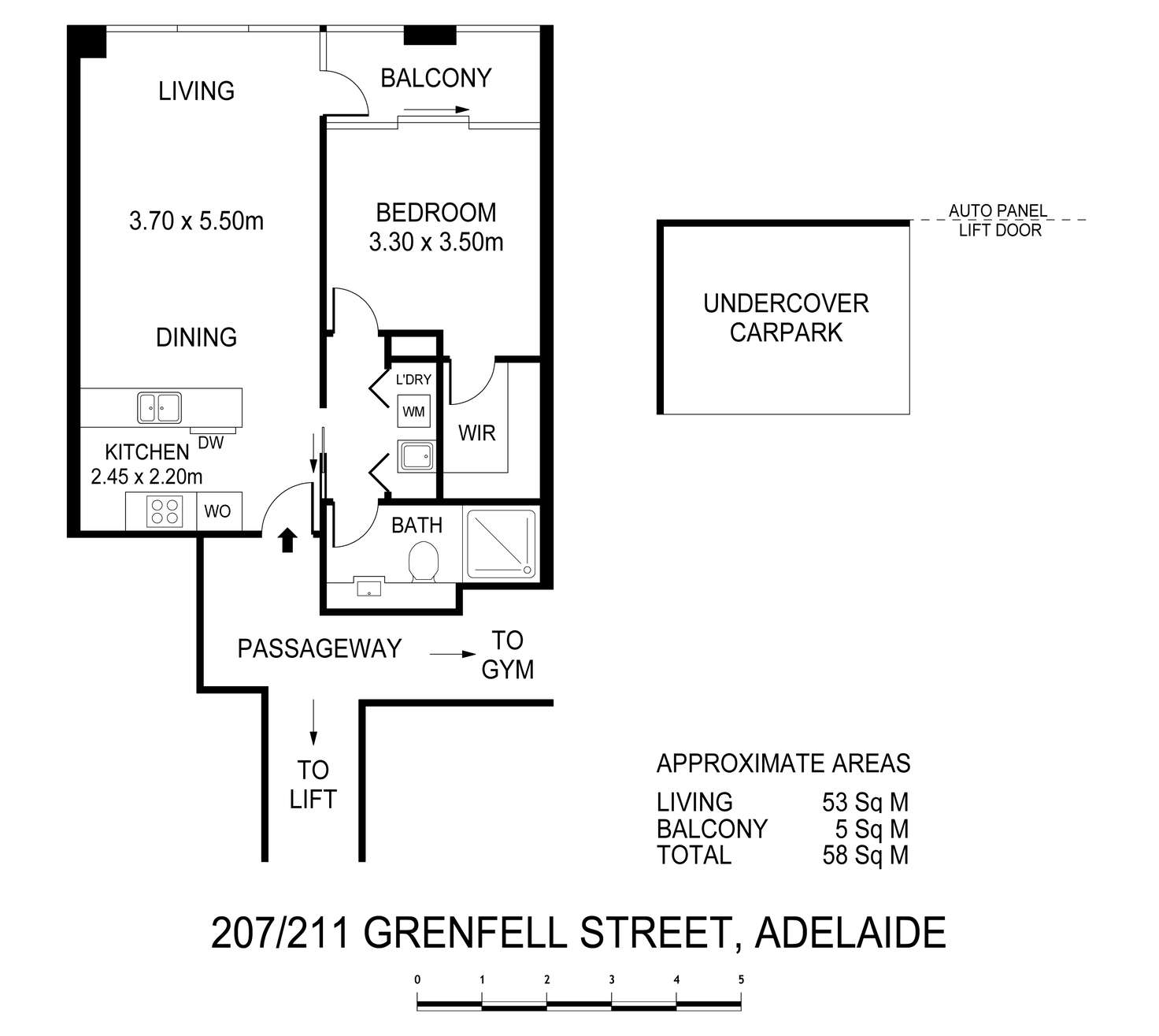 Floorplan of Homely apartment listing, 207/211 Grenfell Street, Adelaide SA 5000