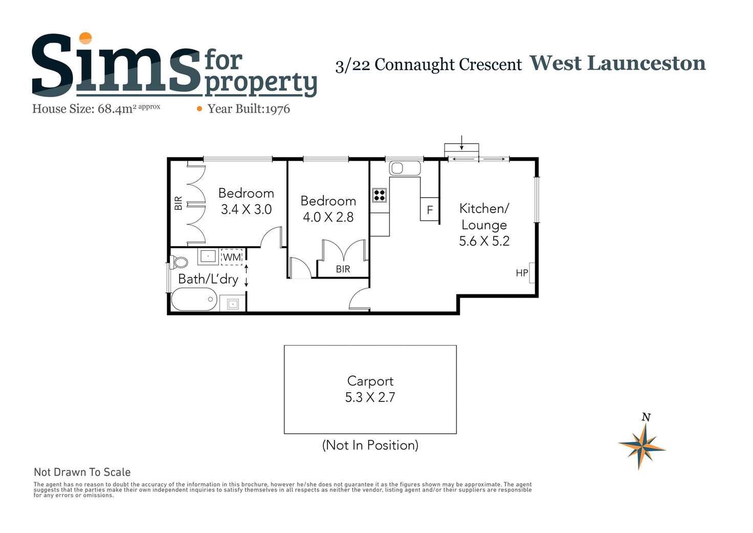 Floorplan of Homely unit listing, 3/22 Connaught Crescent, West Launceston TAS 7250