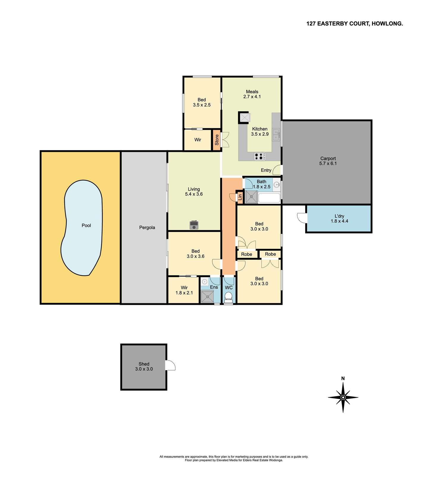 Floorplan of Homely house listing, 127 Easterby Court, Howlong NSW 2643