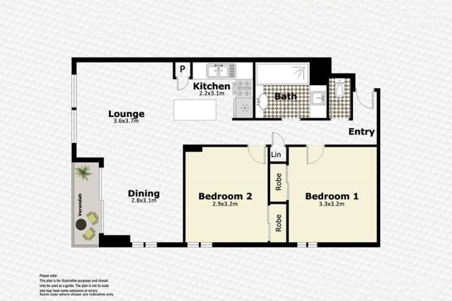 Floorplan of Homely unit listing, 28/7 View Avenue, Surfers Paradise QLD 4217