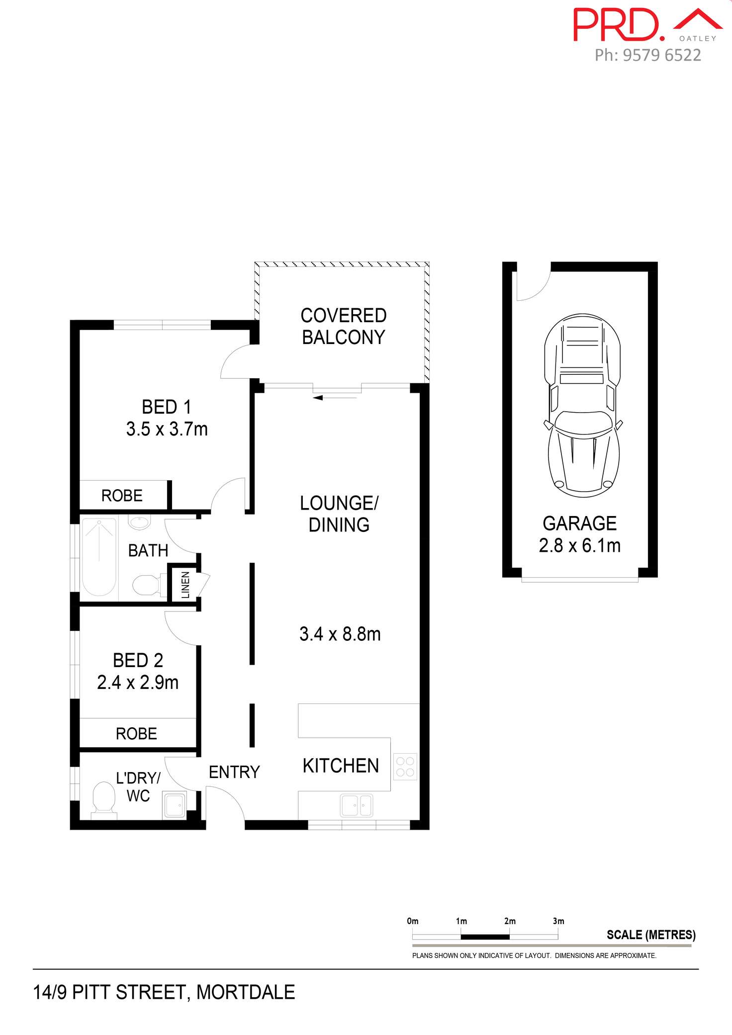 Floorplan of Homely unit listing, 14/9 Pitt Street, Mortdale NSW 2223